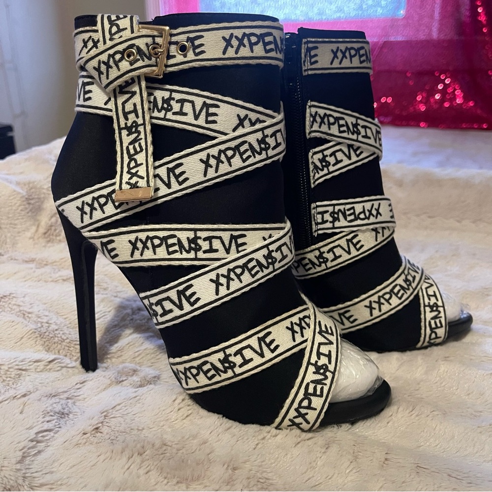 Black and White Women's Heels